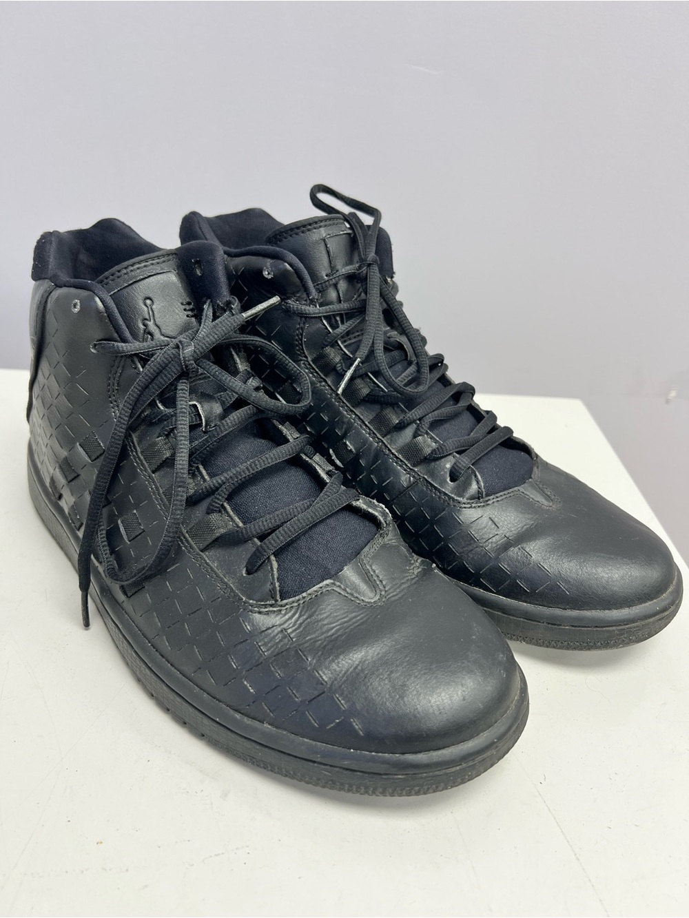 Jordan Black High-Top Sneakers with Textured Upper Mens 10.5